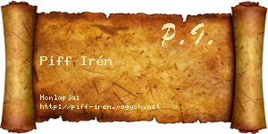 Piff Irén névjegykártya